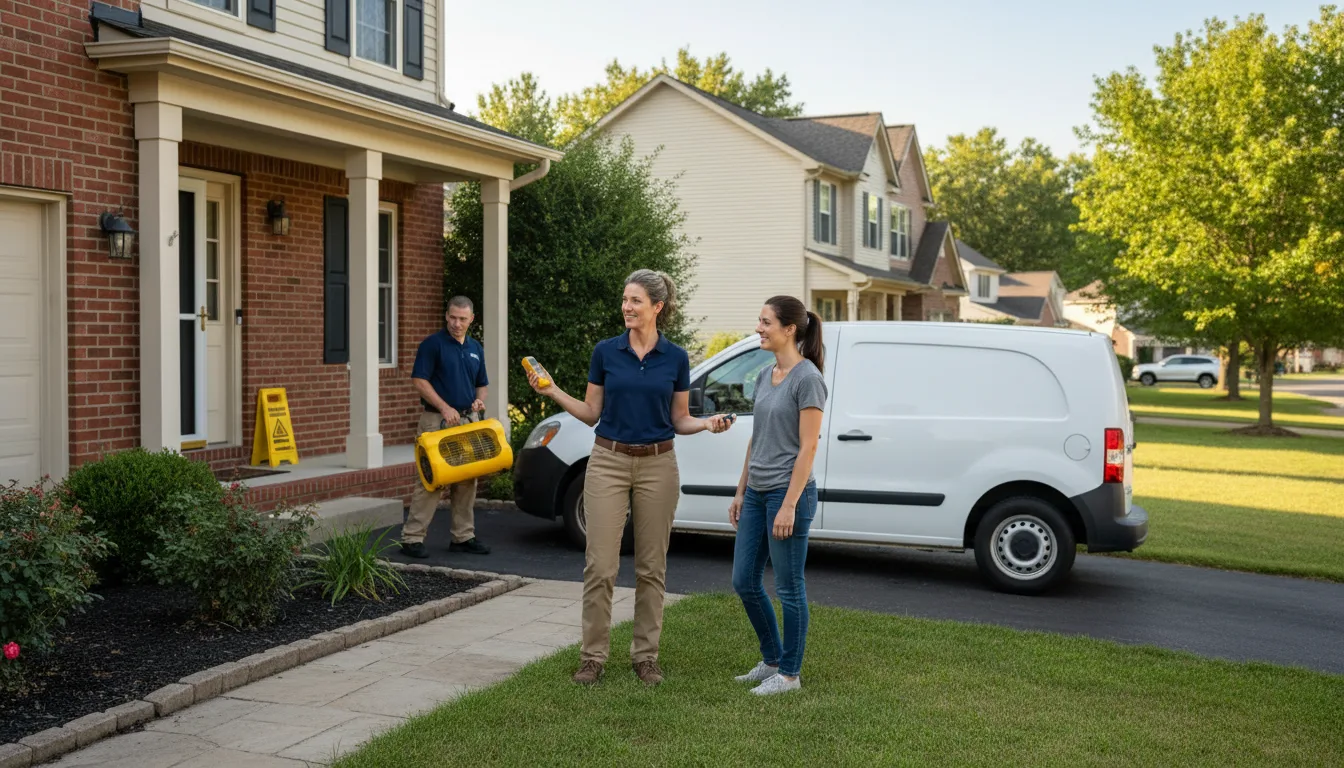Residential water damage restoration in Lerna, IL